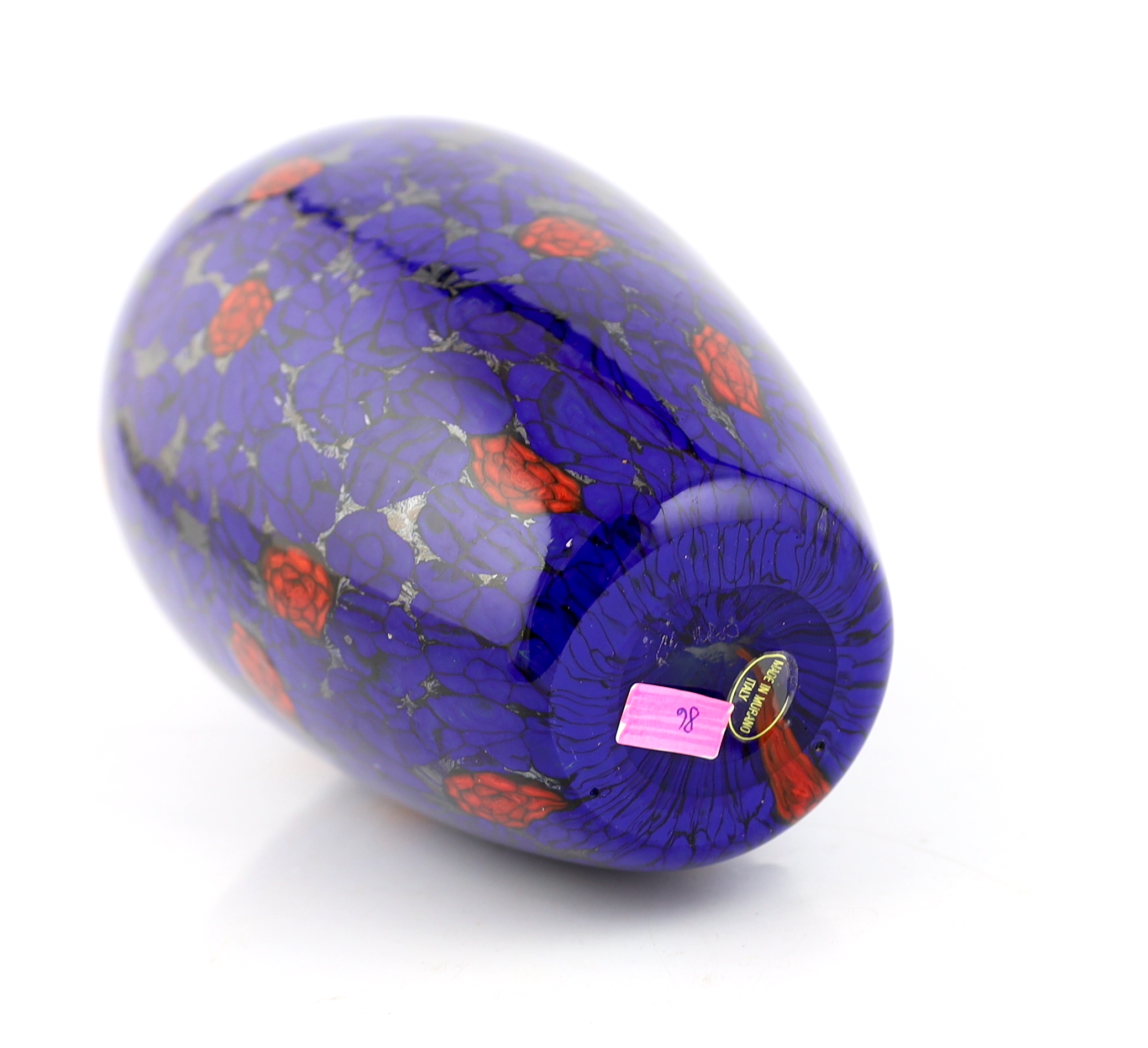 Vittorio Ferro (1932-2012), a Murano glass Murrine vase